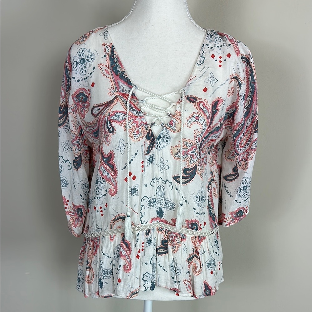Abercrombie‎ & Fitch Paisley Print Boho Blouse Size Small